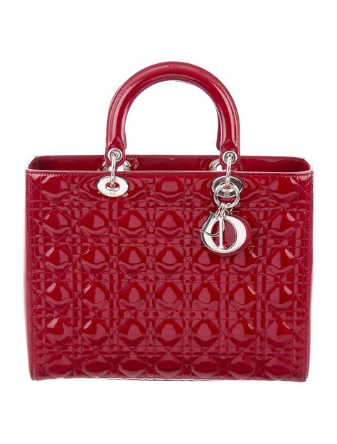 christian dior red tote